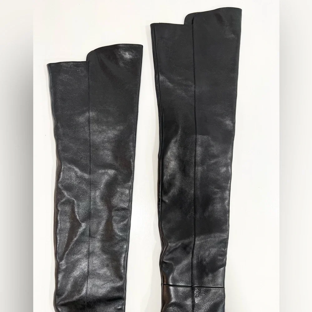 Saint Laurent Betty 94 Over The Knee Leather Boots